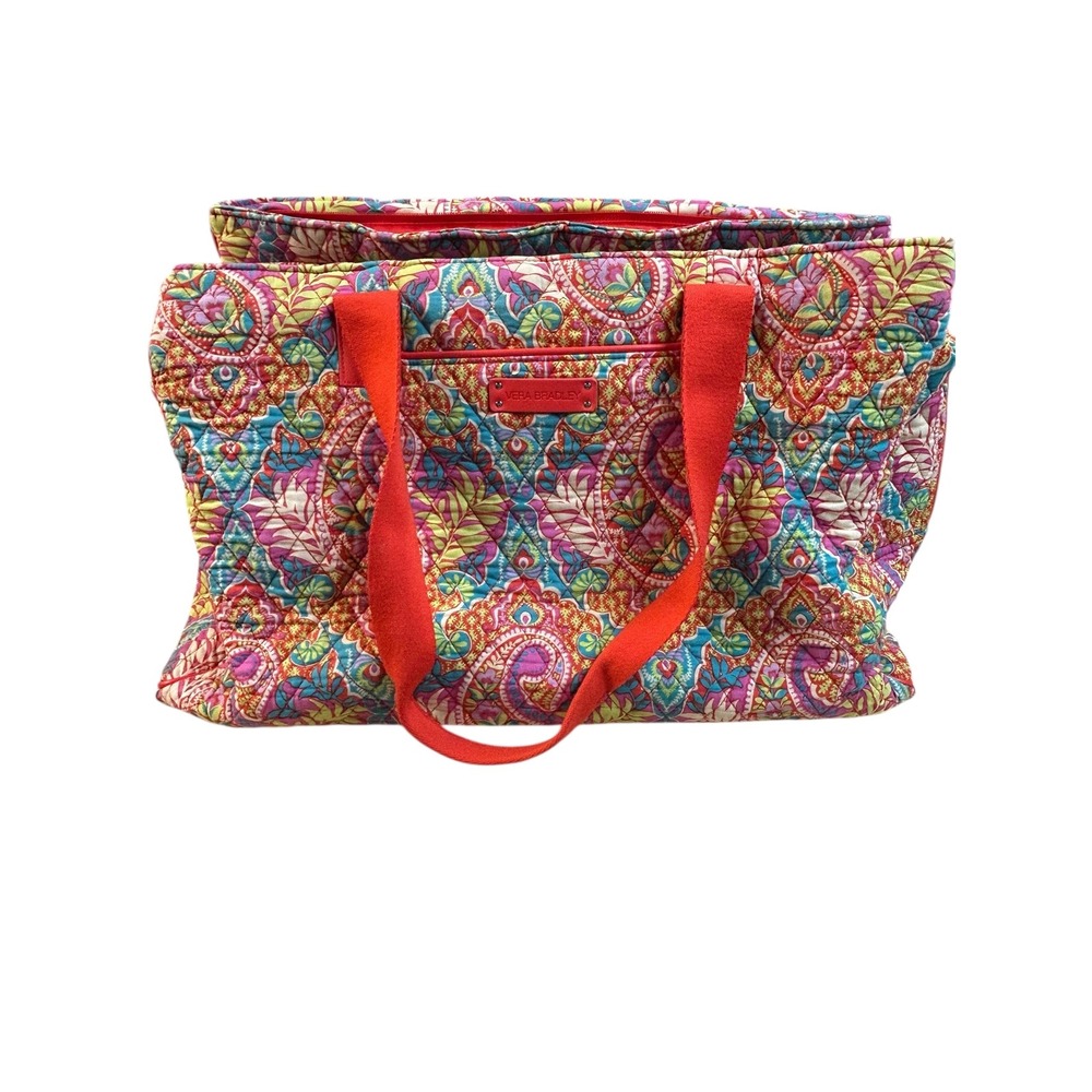 Vera Bradley Paisley Print Quilted Tote Bag‎ Travel Carry On